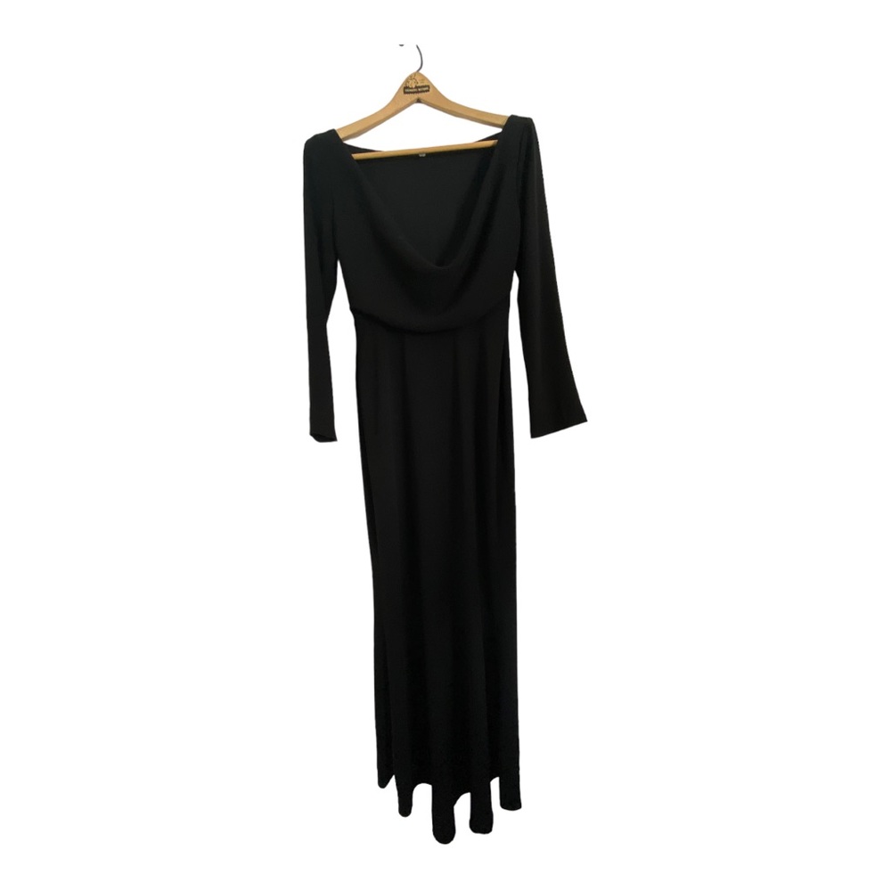 Black floor length Elie Tahari cowl neck size 6